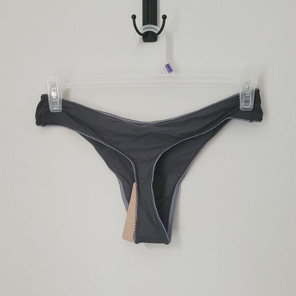 New Skims Fits Everybody Picot Thong in Dark Grey Size XL NWT - Picture 12 of 12